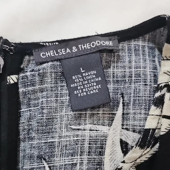 Chelsea & Theodore Monochrome Tropical Jumpsuit - Picture 2 of 5